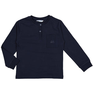 Navy Bicycle Long Sleeve Tee