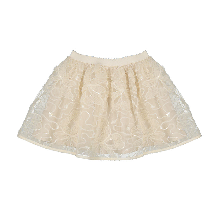 Floral Sequin Tulle Skirt