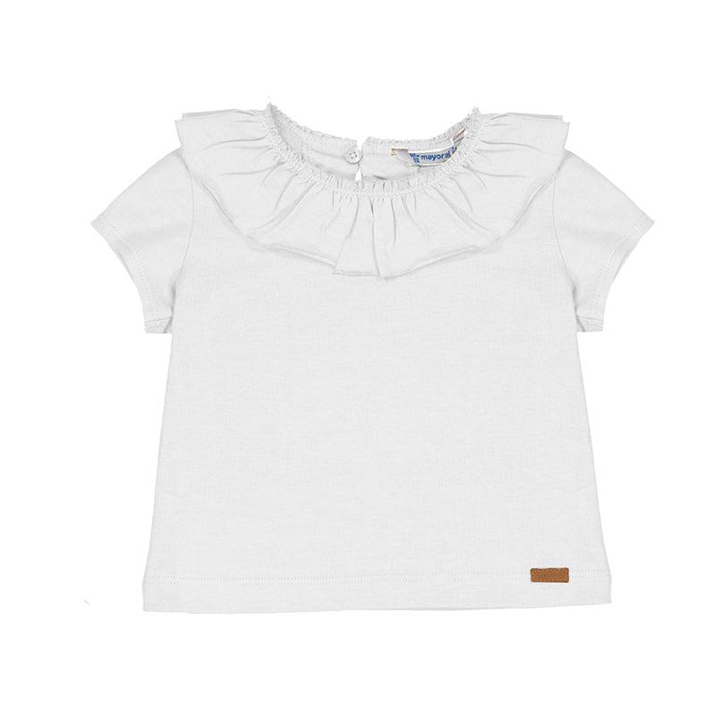 White Ruffle Shirt