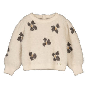 Beige Flower Sweater
