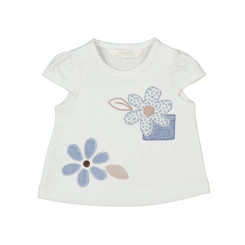Blue Floral Baby Tee