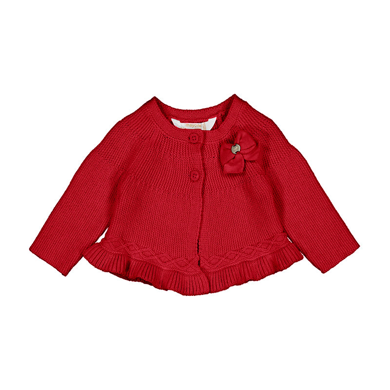 Holiday Ruffle Knit Cardigan