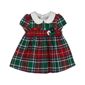Red & Green Holiday Smocked Dress