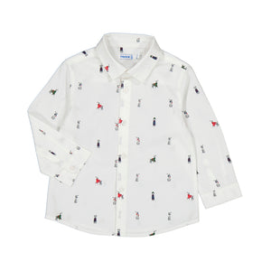 Dogs & Sweaters Print Button Up