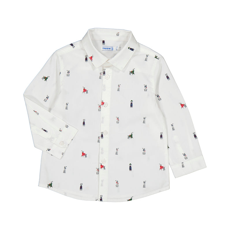 Dogs & Sweaters Print Button Up