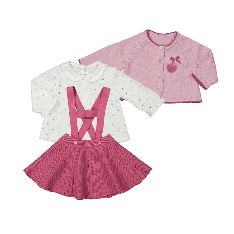 Cherry Hearts Skirt and Top Set