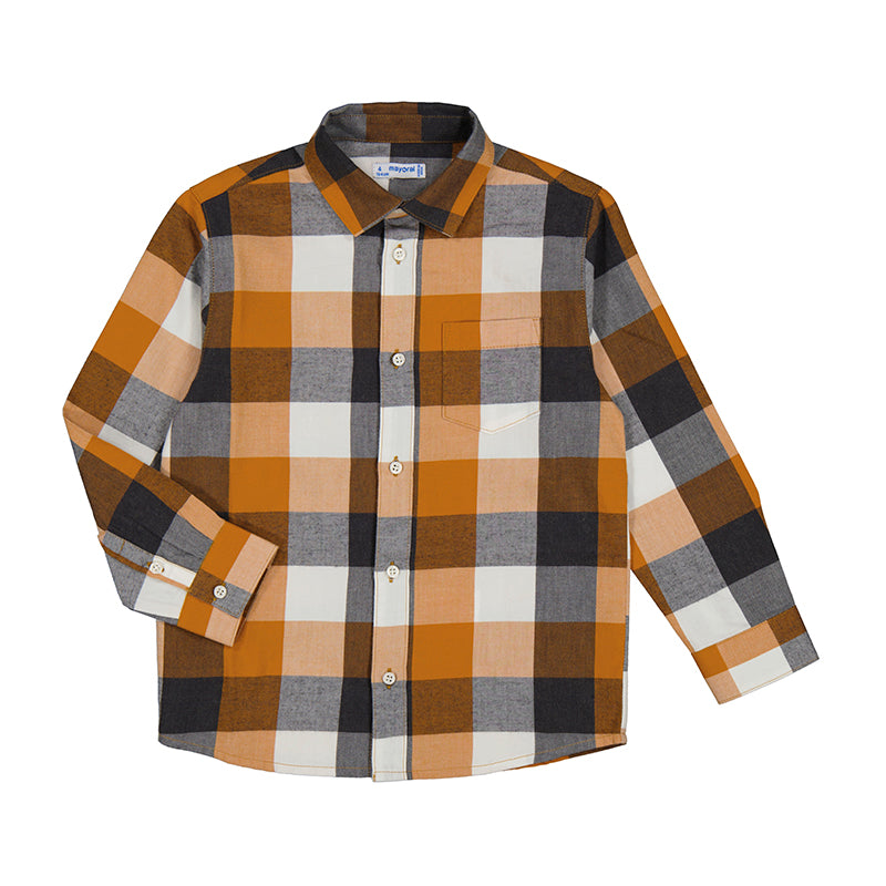 Checkered Gold Button Up