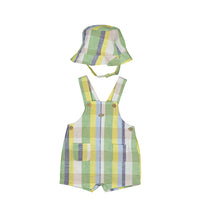 Load image into Gallery viewer, Baby Boys Overall &amp; Hat Set

