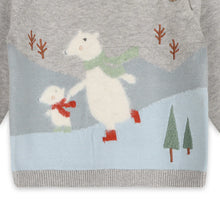 Load image into Gallery viewer, Skating Polar Bear Jacquar Sweater
