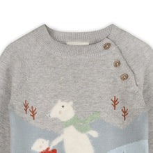 Load image into Gallery viewer, Skating Polar Bear Jacquar Sweater
