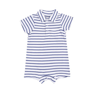 Blue Stripe Polo Shortie