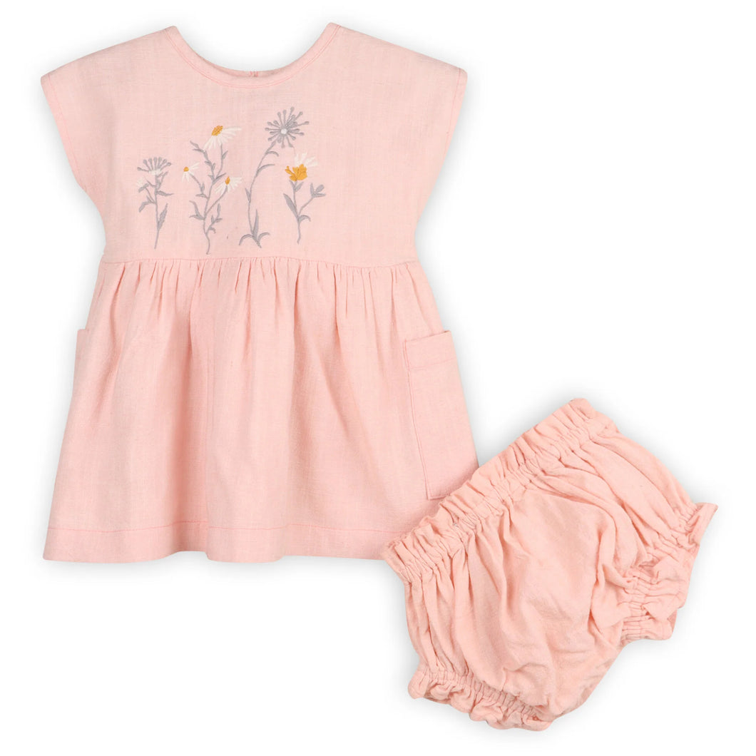 Alicia Embroidered Daisy Dress