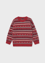 Load image into Gallery viewer, Red Pattern Sweater
