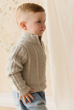 Load image into Gallery viewer, Clyde Half Zip Jumper - Light Grey Marle
