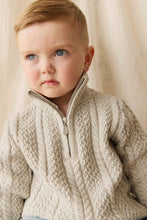 Load image into Gallery viewer, Clyde Half Zip Jumper - Light Grey Marle
