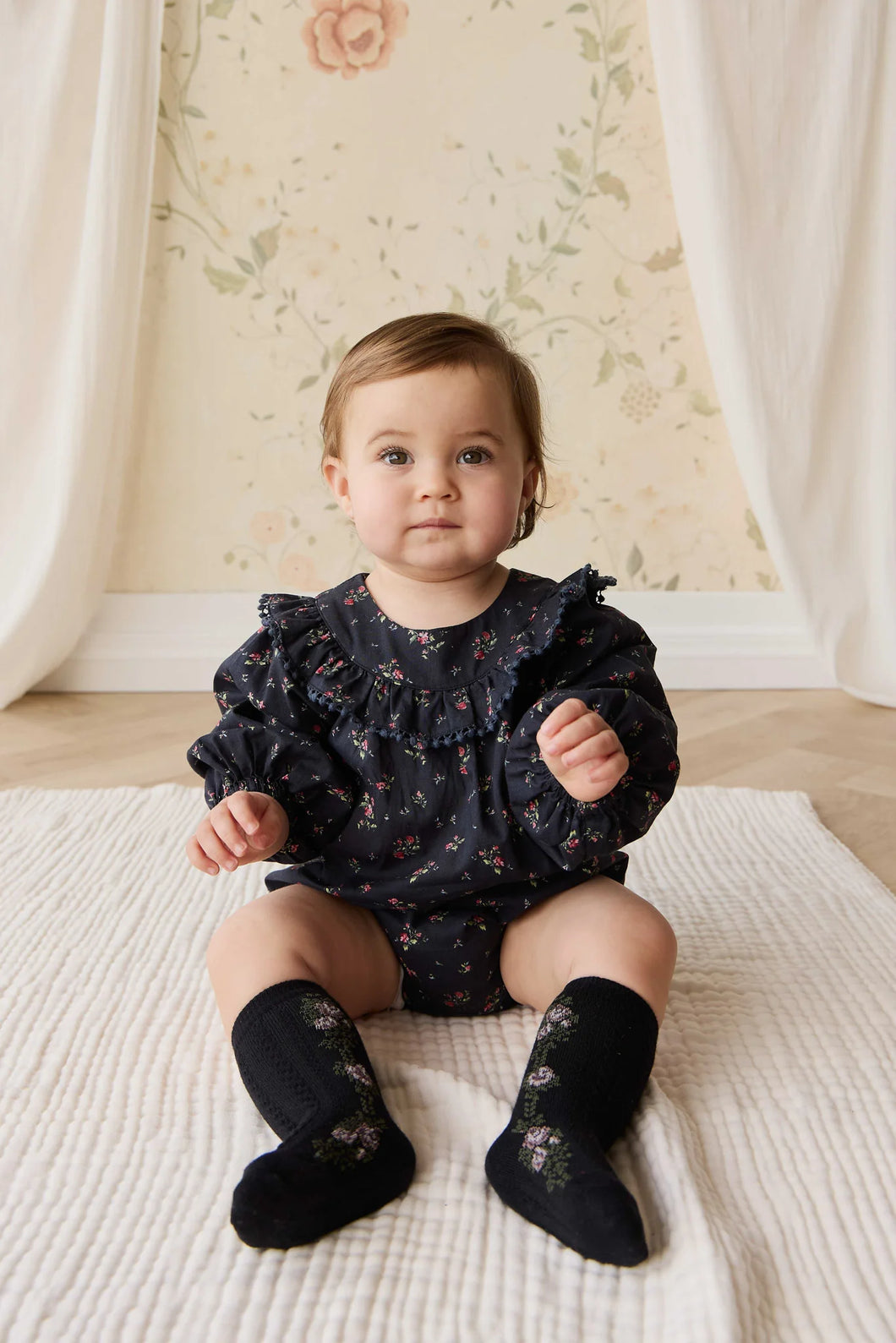 Malia Romper -Bianca Noir