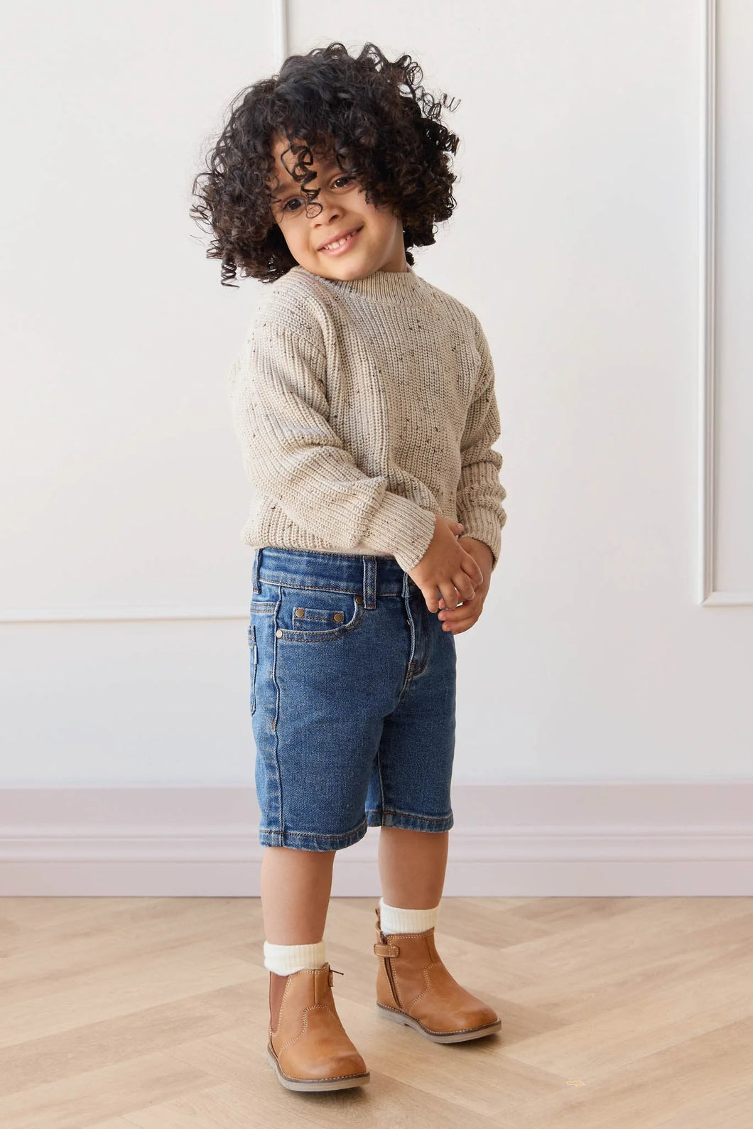 Noah Mid Wash Denim Shorts