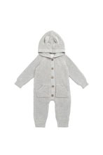 Load image into Gallery viewer, Bear Knit Onepiece - Light Grey Marle
