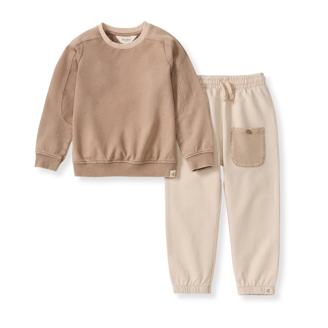 Acid Wash Sweatshirt Set