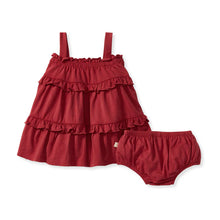 Load image into Gallery viewer, Red Tiered Cotton Dress
