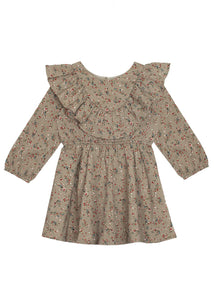 Berry & Olive Wreath Rayon Dress