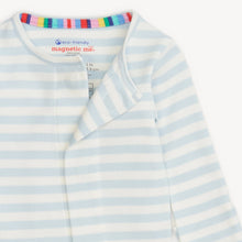 Load image into Gallery viewer, Thick Blue Stripe Footie
