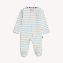Load image into Gallery viewer, Thick Blue Stripe Footie
