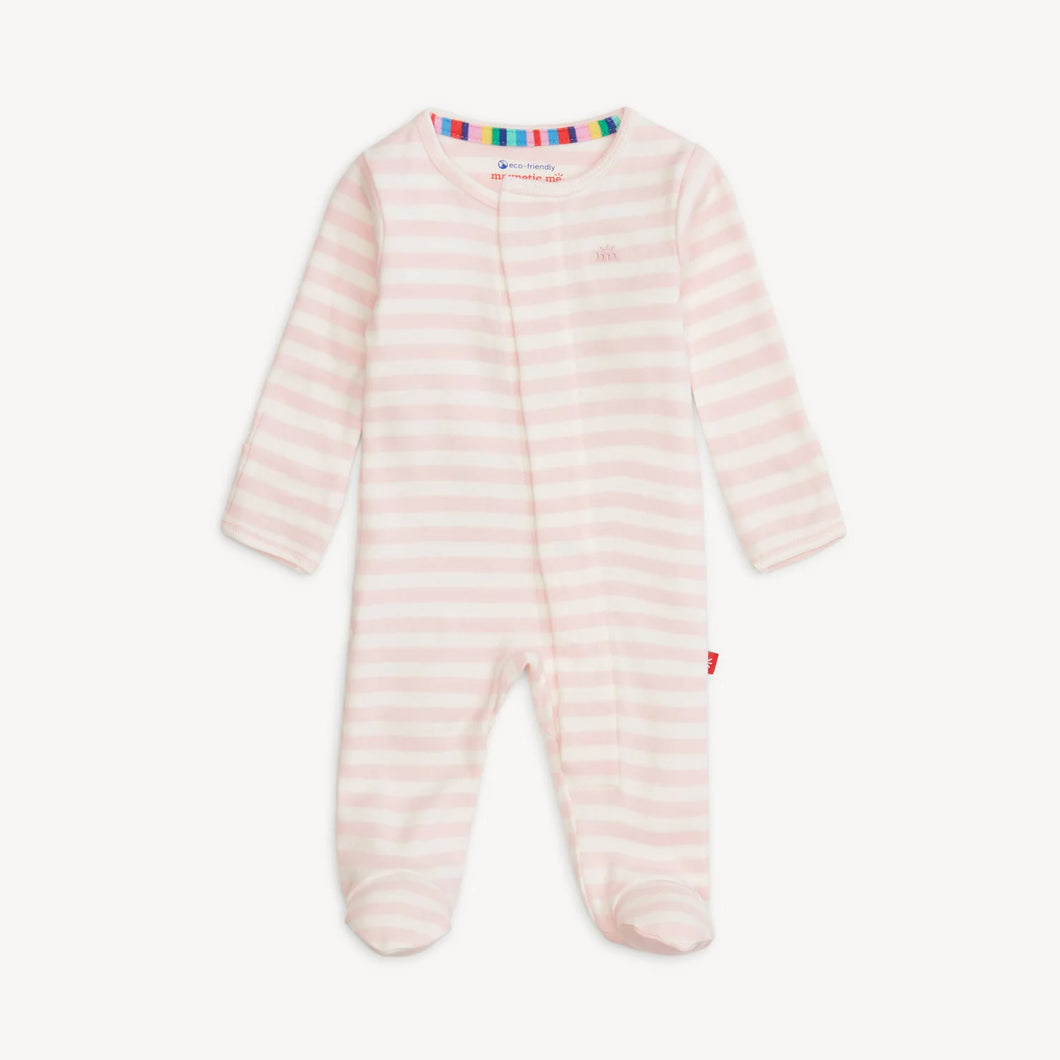 Thick Pink Stripe Footie