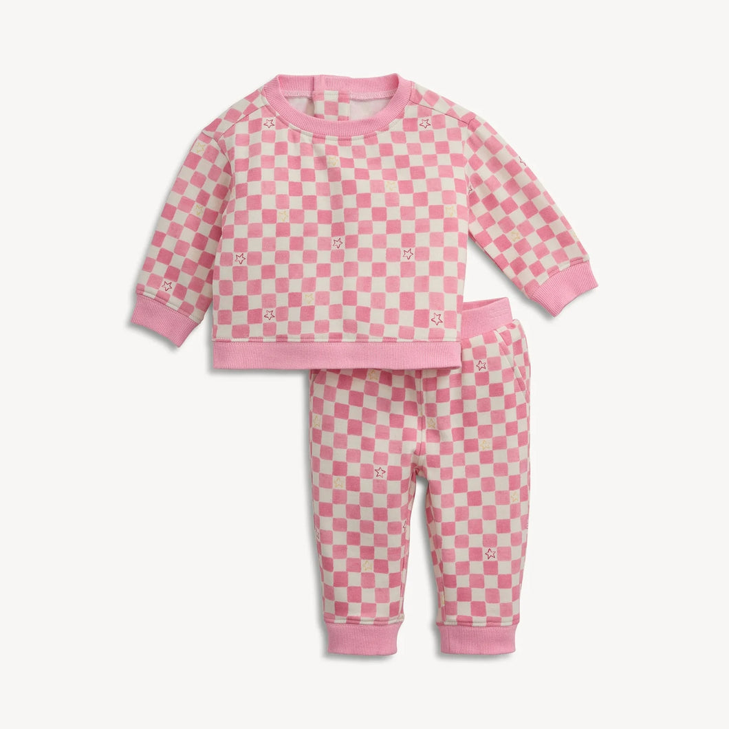 Checkerboard Fleece Sweatsuit