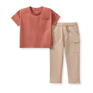 Drop Shoulder Tee Set