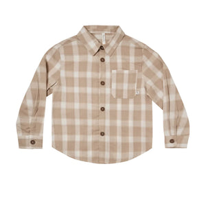Plaid Collared Long Sleeve Button Up