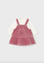Load image into Gallery viewer, Corduroy Overall Dress &amp; Top Set
