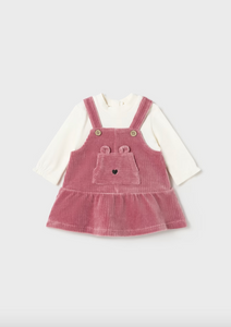 Corduroy Overall Dress & Top Set