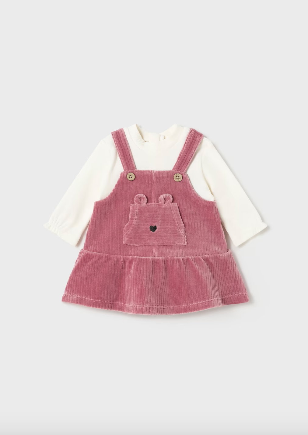 Corduroy Overall Dress & Top Set