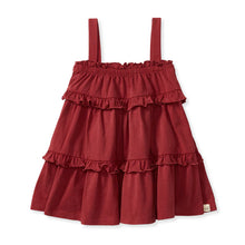 Load image into Gallery viewer, Red Tiered Cotton Dress
