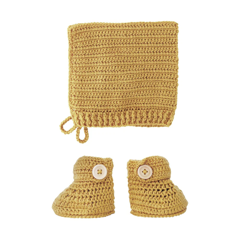 Bonnet Bootie & Blanket Set