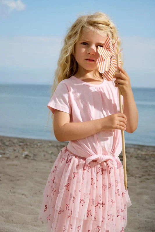 Pink Front Tie Top