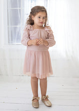 Load image into Gallery viewer, Phoebe Bow Soft Tulle &amp; Sparkling Knit Dress
