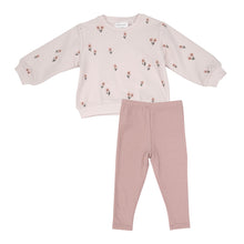 Load image into Gallery viewer, Pretty Pink Floral Sweatshirt &amp; Legging
