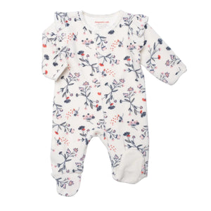 Baby Girls Velour Footie