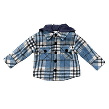 Load image into Gallery viewer, Blue Hooded Shacket
