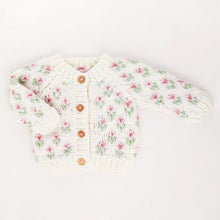 Load image into Gallery viewer, Bitty Blooms Blush Cardigan
