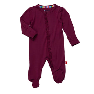 Bordeaux Ruffle Footie