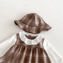 Load image into Gallery viewer, Brown Plaid Outfit Set
