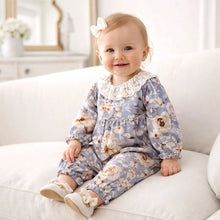 Load image into Gallery viewer, Blue Floral Romper
