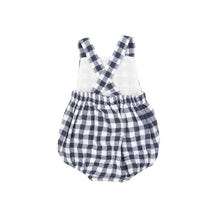 Load image into Gallery viewer, Navy Gingham Retro Sunsuit
