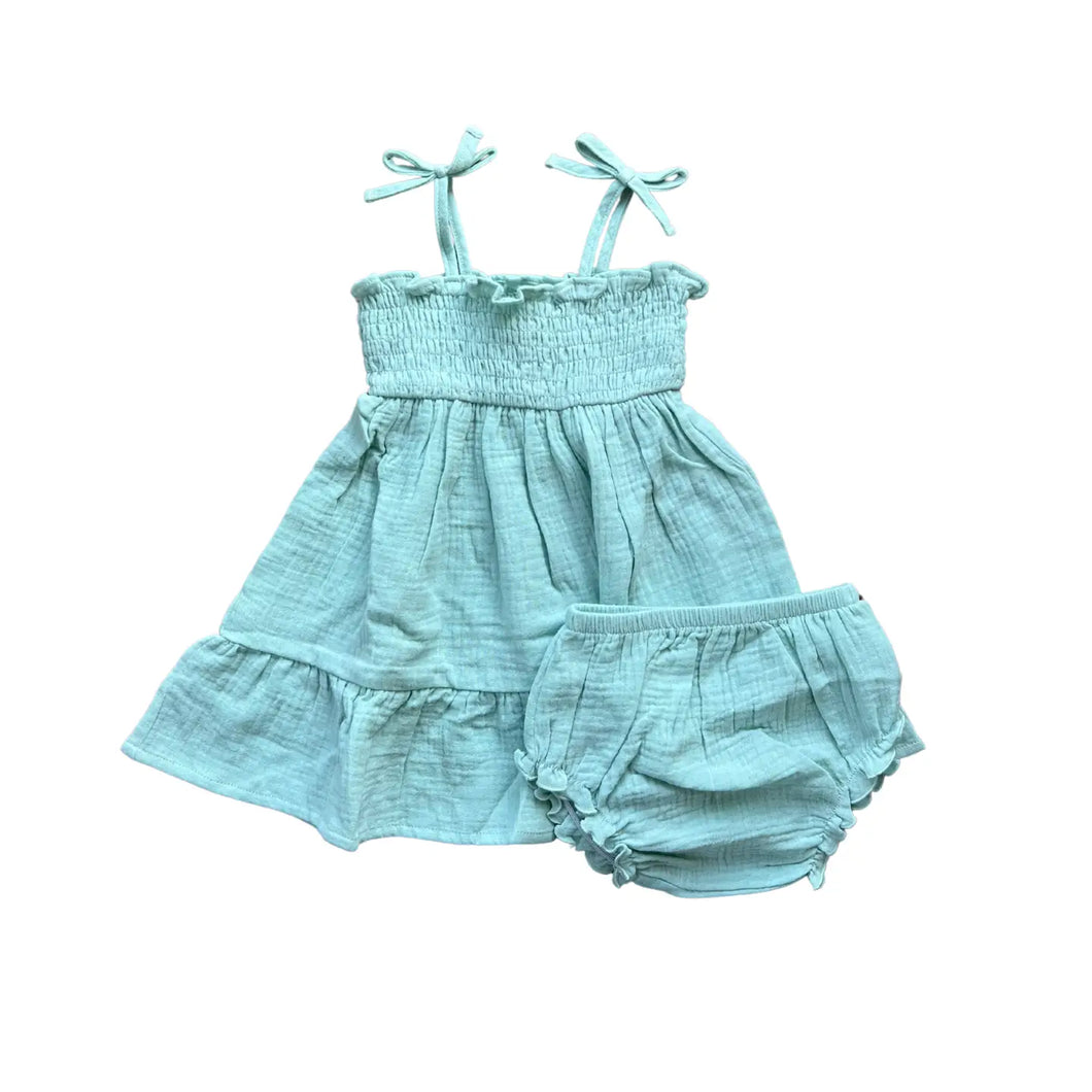 Harbor Blue Tiered Dress