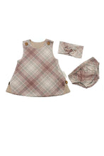 Load image into Gallery viewer, Hola Organic Dress, Bloomer &amp; Bow Set
