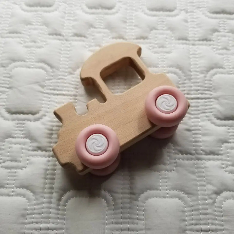 Wood and Silicone Train Teether