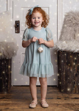 Load image into Gallery viewer, Ivy Puff Sleeve Soft Tulle &amp; Sparkling Knit Dress
